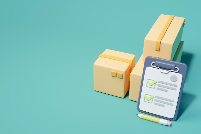 send-package-clipboard-checked-green-background-3d-render_662959-92